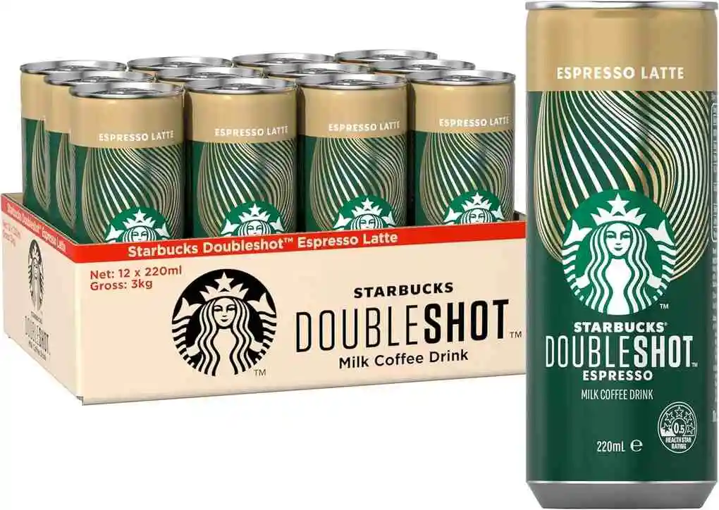 Starbucks Double Shot Espresso Latte Drink Cans