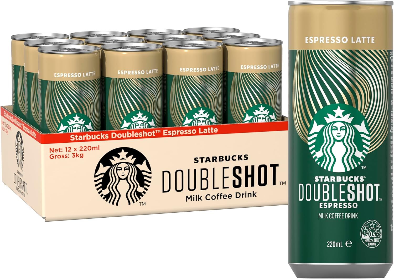 Starbucks Double Shot Espresso Latte Drink Cans