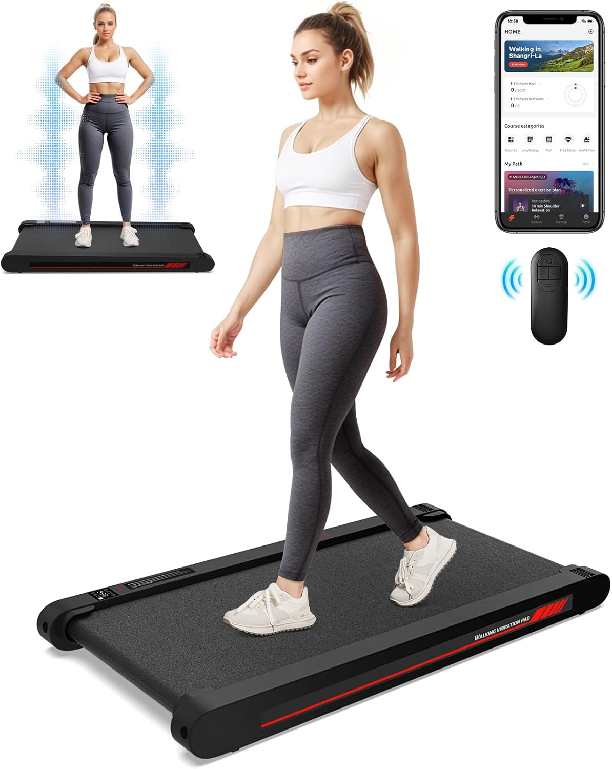 Sperax 3-in-1 Walking Vibration Pad Treadmill